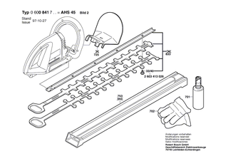 BOSCH Typschild | Ersatzteile fr AHS 45 | 160111A3H3