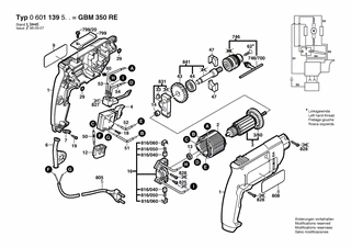 BOSCH Typschild | Ersatzteile fr GBM 350 RE | 160111A3H3