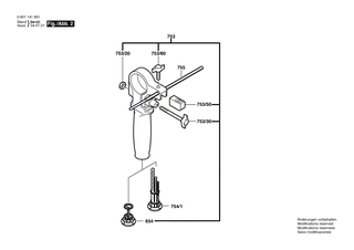 BOSCH Verbindungsleitung L=88 MM WEISS | Ersatzteile f�r GSB 2-600 RE | 2604448034
