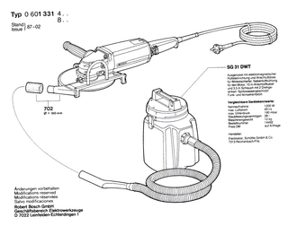 BOSCH Netzanschlussleitung EU 4,15m 2 x 1,5mm H07 RN-F | Ersatzteile für Winkelschleifer | 1604460126