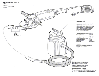 BOSCH Typschild | Ersatzteile f�r Winkelschleifer | 160111A3H3