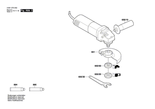 BOSCH Netzanschlussleitung CN 2,65m 2 x 0,75mm H05 W-F | Ersatzteile f�r GWS 600 | 1604460263