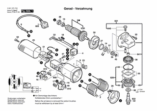 BOSCH Zweilochmutterndreher | Ersatzteile für GWS 6-110 E | 2609110015