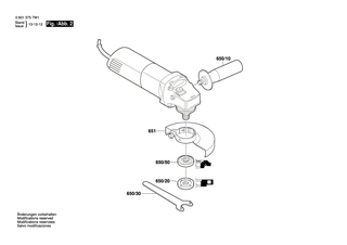 BOSCH Sechskantmutter DIN 934-M6-8-A | Ersatzteile f�r GWS 6-100 E | 2915011007