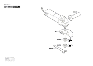 BOSCH Spezialschraube | Ersatzteile f�r GWS 8-100 C | 2609110052
