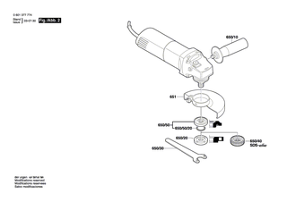 BOSCH Ein/Aus-Schalter | Ersatzteile f�r GWS 850 C | 1607200179
