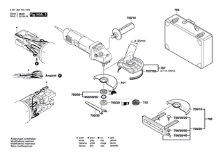 BOSCH Typschild | Ersatzteile f�r GWS 14-125 C | 160111A3H3